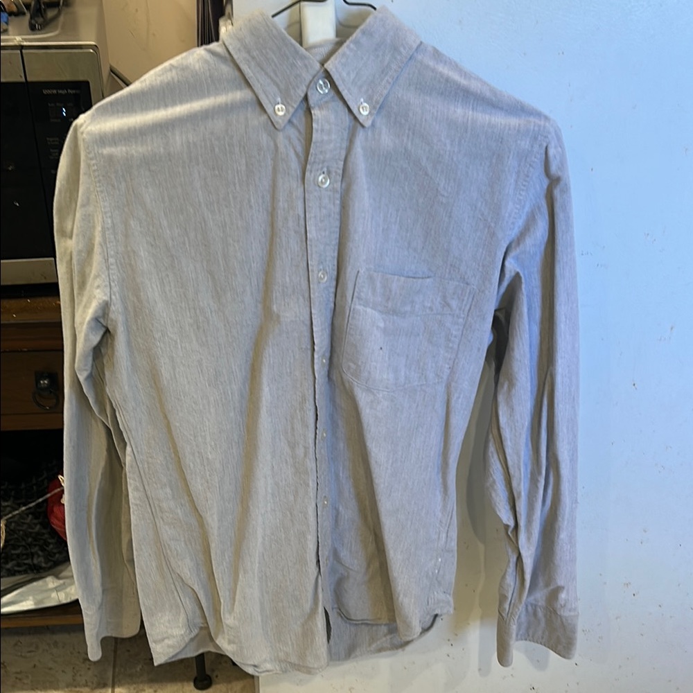 Men's J Crew Slim Gray Button-Down Shirt